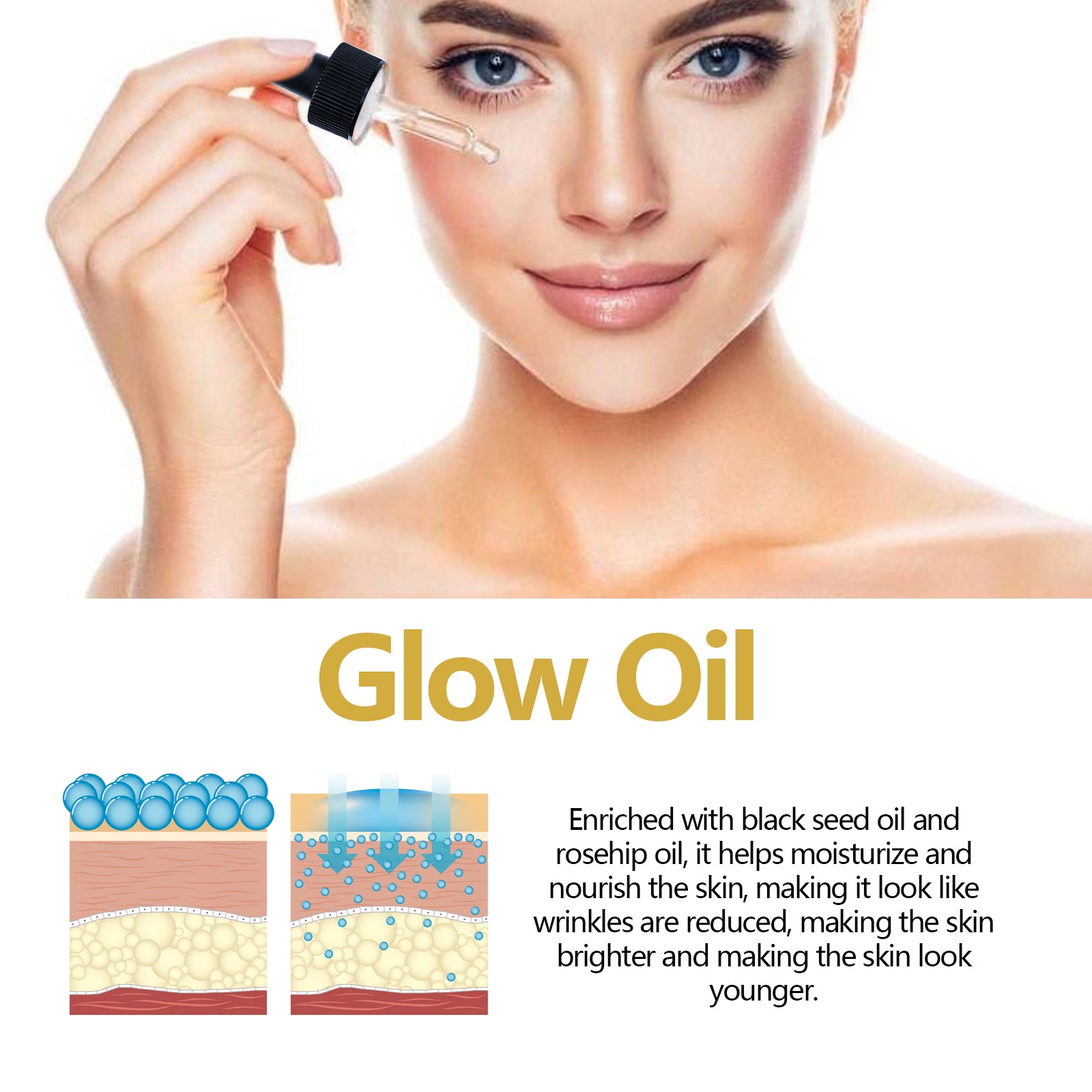Hoygi Facial Essential Oil Hydrates, Moisturizes, Tightens And Lightens Fine Lines Eye Lines - 5 - CJ