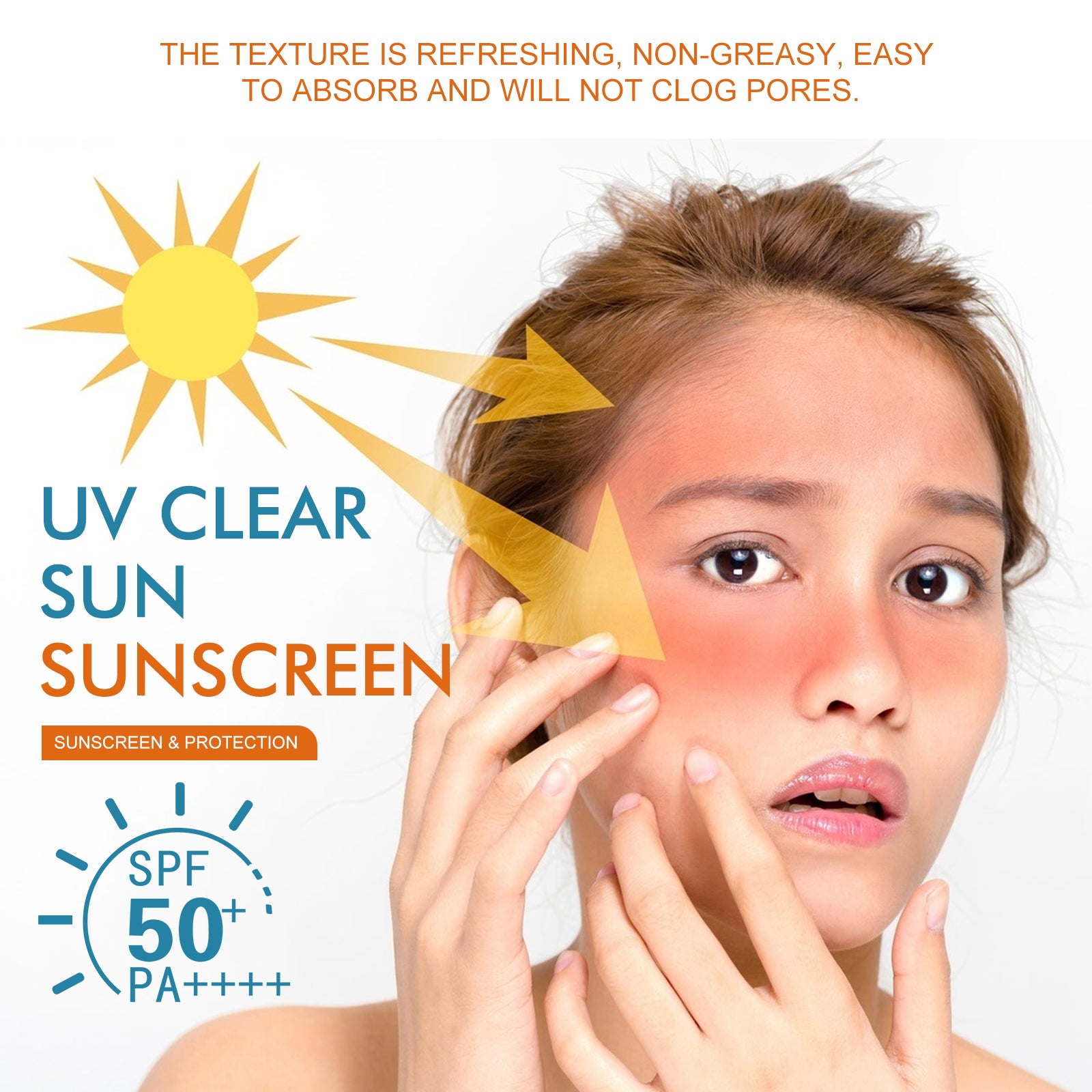 Hoygi UV Clear Sun Sunscreen, Summer Outdoor Anti - Exposure UV Moisturizes Skin Evenly Bright And Not Greasy - 5 - CJ