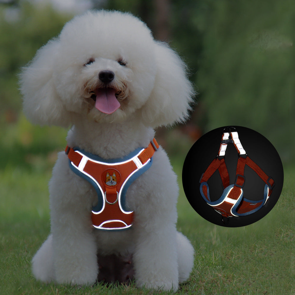 New Dog Leash And Harness Set Pet Dog Harness And Leash Set Adjustable Puppy Cat Harness Vest Reflective Walking No Pull Lead Leash For Small Dogs Chihuahua - 5 - CJ