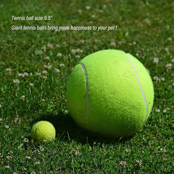 Big Tennis Ball For Dogs - 9.5" Inflatable Giant Tennis Balls Large Pet Toys For Outdoor/Indoor Sports Oversize Dog Toy Ball For Small/Medium/Large Dogs Funny Gifts - 5 - CJ