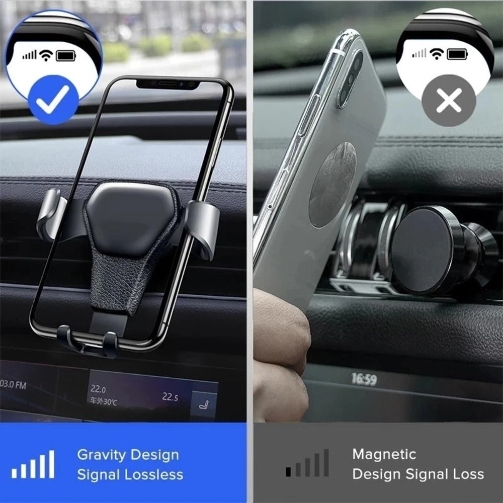 Universal Gravity Phone Holder Car Air Vent Mount Metal Mobile Stand GPS Support For Smartphone Air Vent Stand Cradle For Mobile Cell Phone - 5 - CJ
