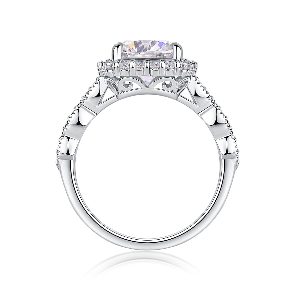 1Gorgeous Square Diamond - Set With Moissan S925 Sterling Silver And Platinum - plated Diamond Ring, Fashionable Diamond Jewelry Prohibit TikTok sales - 5 - CJ