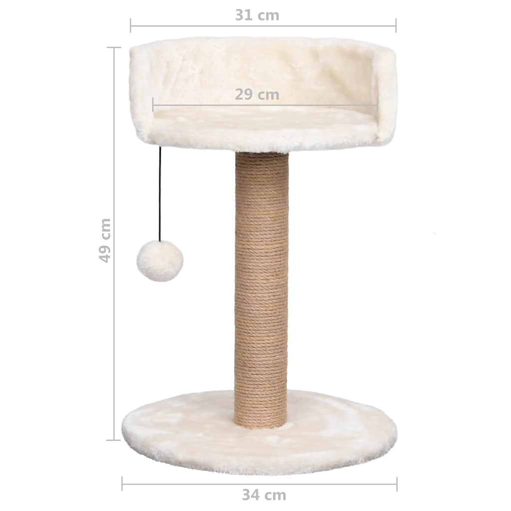 Cat Tree with Scratching Post 49 cm Seagrass - 5 - CJ