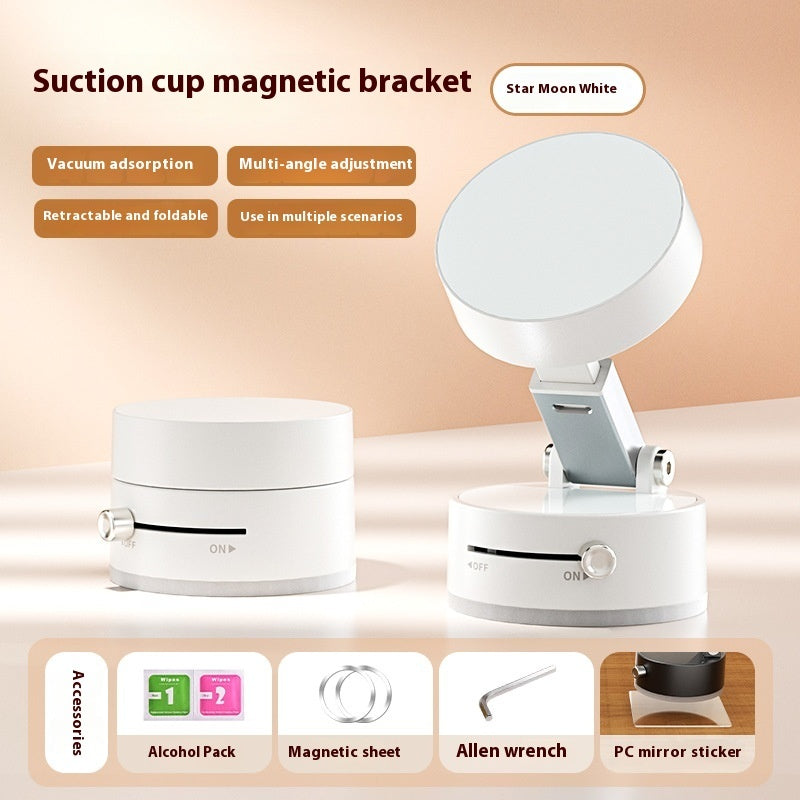 Foldable Magnetic Vacuum Car Phone Holder Foldable Suction Cup With Suction Cup Hands - Free Navigation For Smart Phone - 0 - CJ