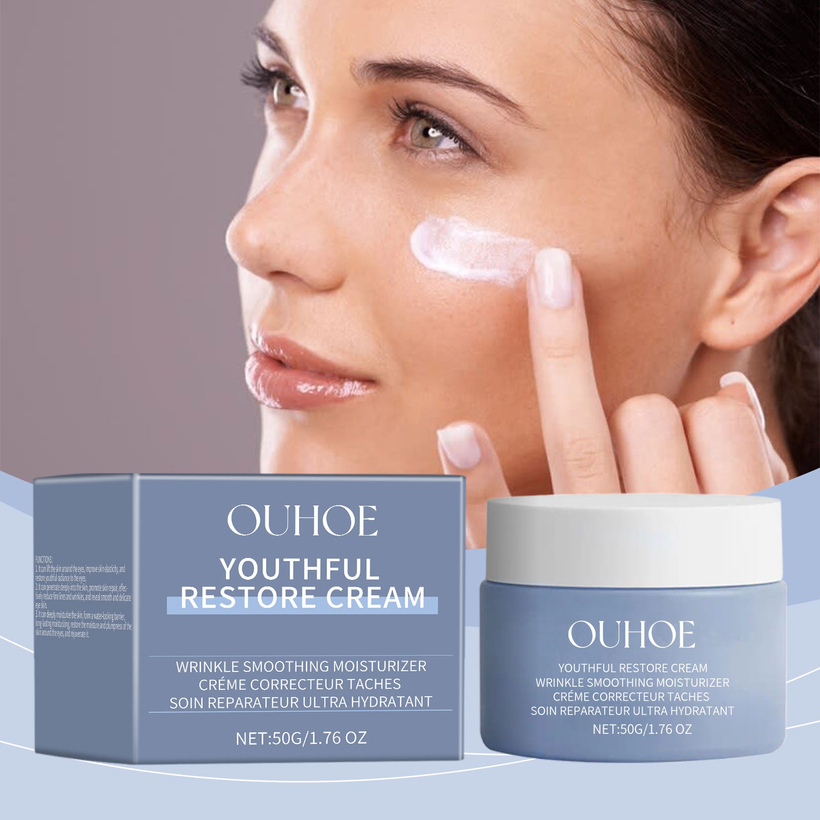 OUHOE Facial Moisturizer, Hydrating And Moisturizing Facial Skin Firming Hydrating And Brightening Repair Cream - 5 - CJ