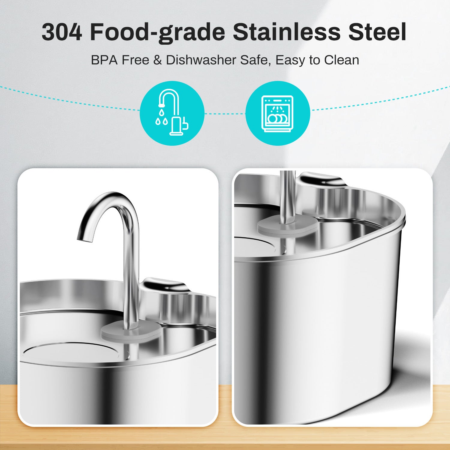 Stainless Steel Smart Pet Water Dispenser Automatic Circulation Large Capacity - 0 - CJ