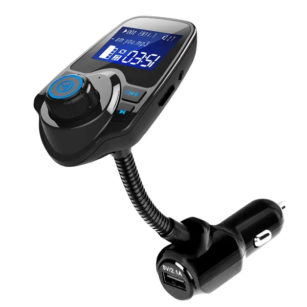 Car Wireless FM Transmitter Fast USB Charge Hands - free Call Car MP3 Player AUX Input - 5.0 - CJ