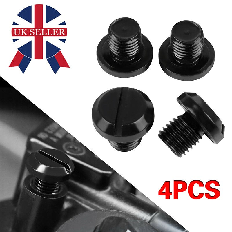 Universal Motorcycle Mirror Hole Blanking Plugs M10 Black Screws Bolts Cap 4 Pcs - 5 - CJ
