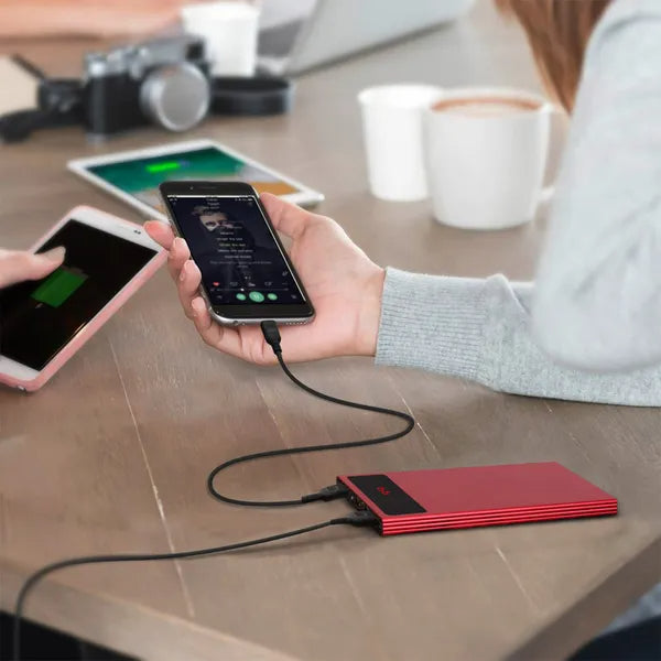 20000mAh Power Bank Ultra Thin External Battery Pack Phone Charger Dual USB Flashlight Battery Remain Display - 5 - CJ
