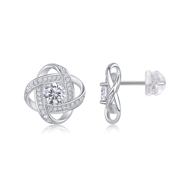 1Hope Beam - A Fashionable And Luxurious Diamond Jewelry Piece Set With Half - carat Moissanite S925 Sterling Silver And Platinum - plated Stud Earrings Prohibit TikTok sales - 5 - cjdropshipping