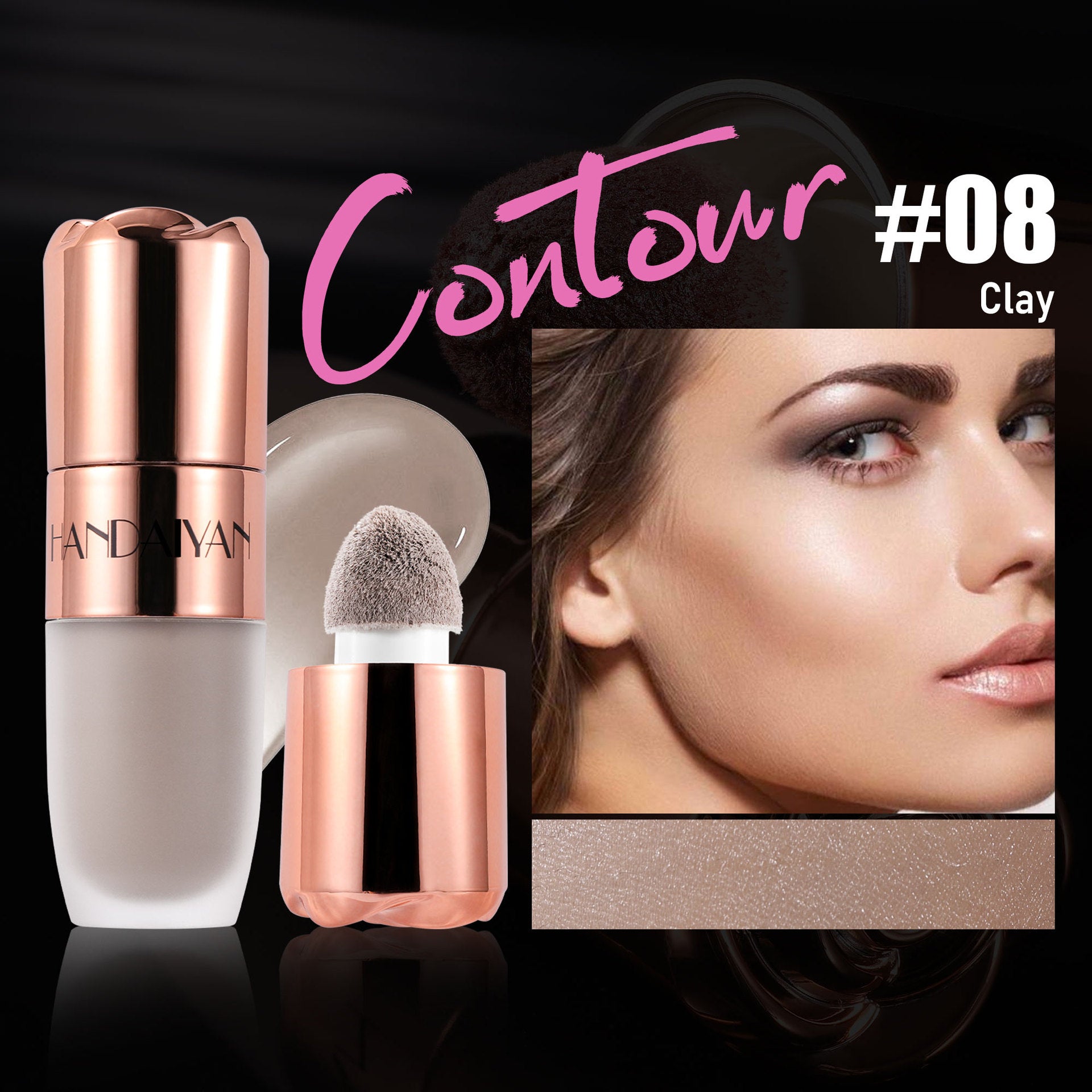 Highlighter Repair 8 - color Three - dimensional Easy To Apply - 0 - CJ - 7.6ML - Highlight Contour Liquid 08 - CJYD224384608HS