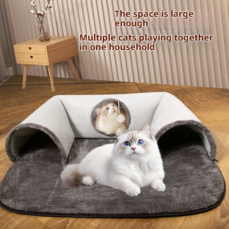 U - shaped Cat Tunnel Channel Rolling Dragon Removable And Washable - 0 - CJ
