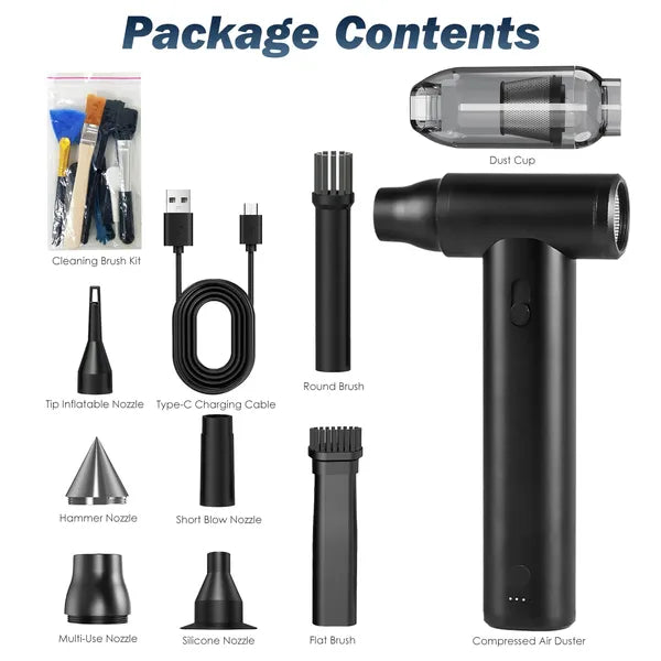 Compressed Air Duster Brushless Motor 250000RPM Stepless Variable Speed 10000mAh Battery Cordless Dust Blower Vacuum Cleaner Portable Jet Dry Blower For PC Keyboard Car Home - 5 - CJ