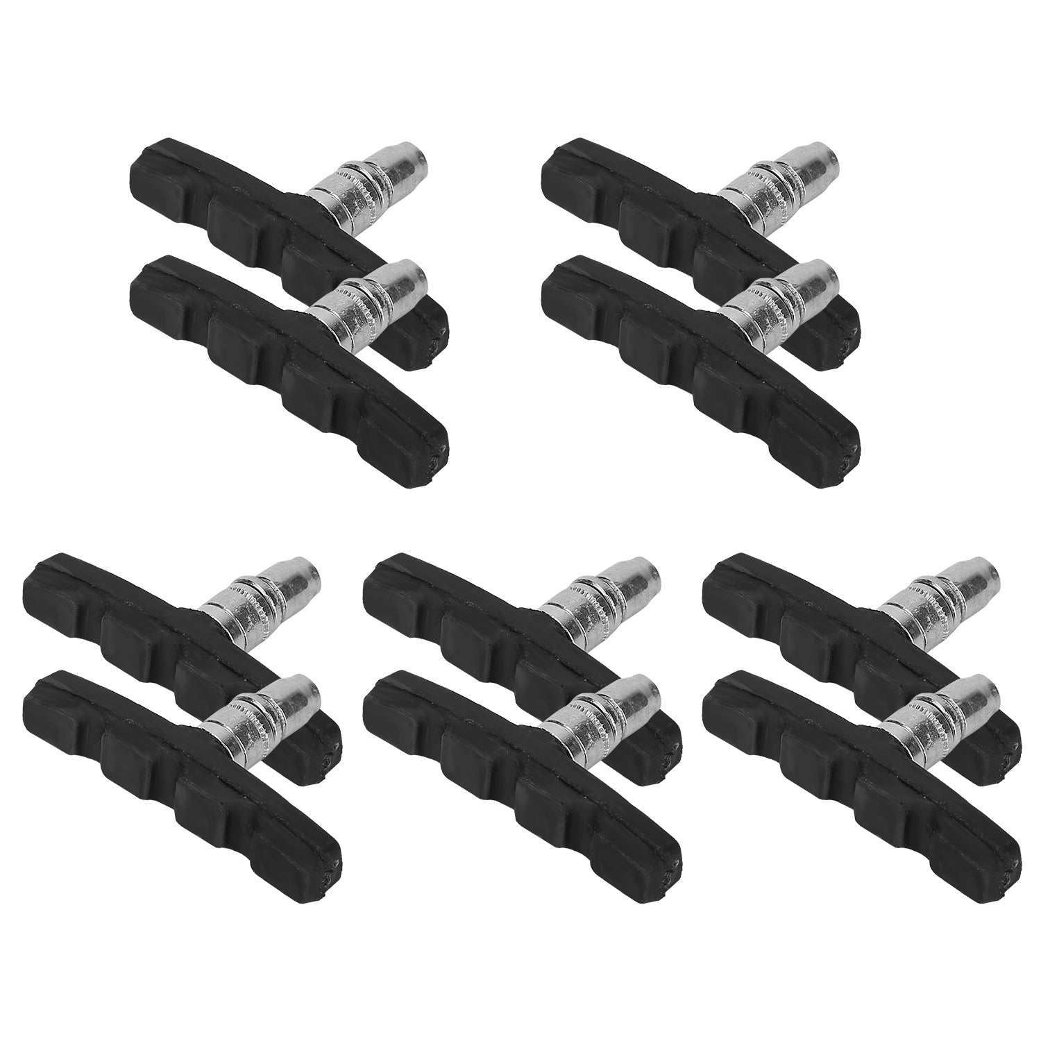 5 Pairs V Bike Brake Pads Road Mountain Bicycle V - Brake Blocks Set 70mm Non - Slip V Bicycle Stop Caliper With Hex Nuts And Spacers - 5 - CJ