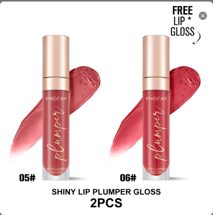 PHOFAY Shiny Lip Plumper Gloss - 4 - CJ - Set3 - CJKH210822011KP