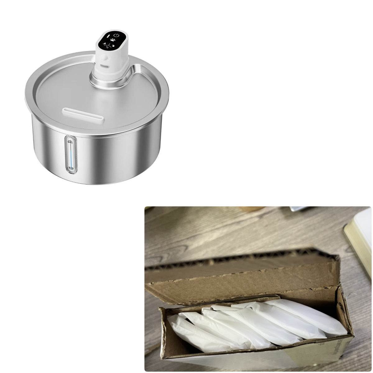 Cat Water Fountain Stainless Steel Constant Temperature Heating Cycle - 0 - CJ