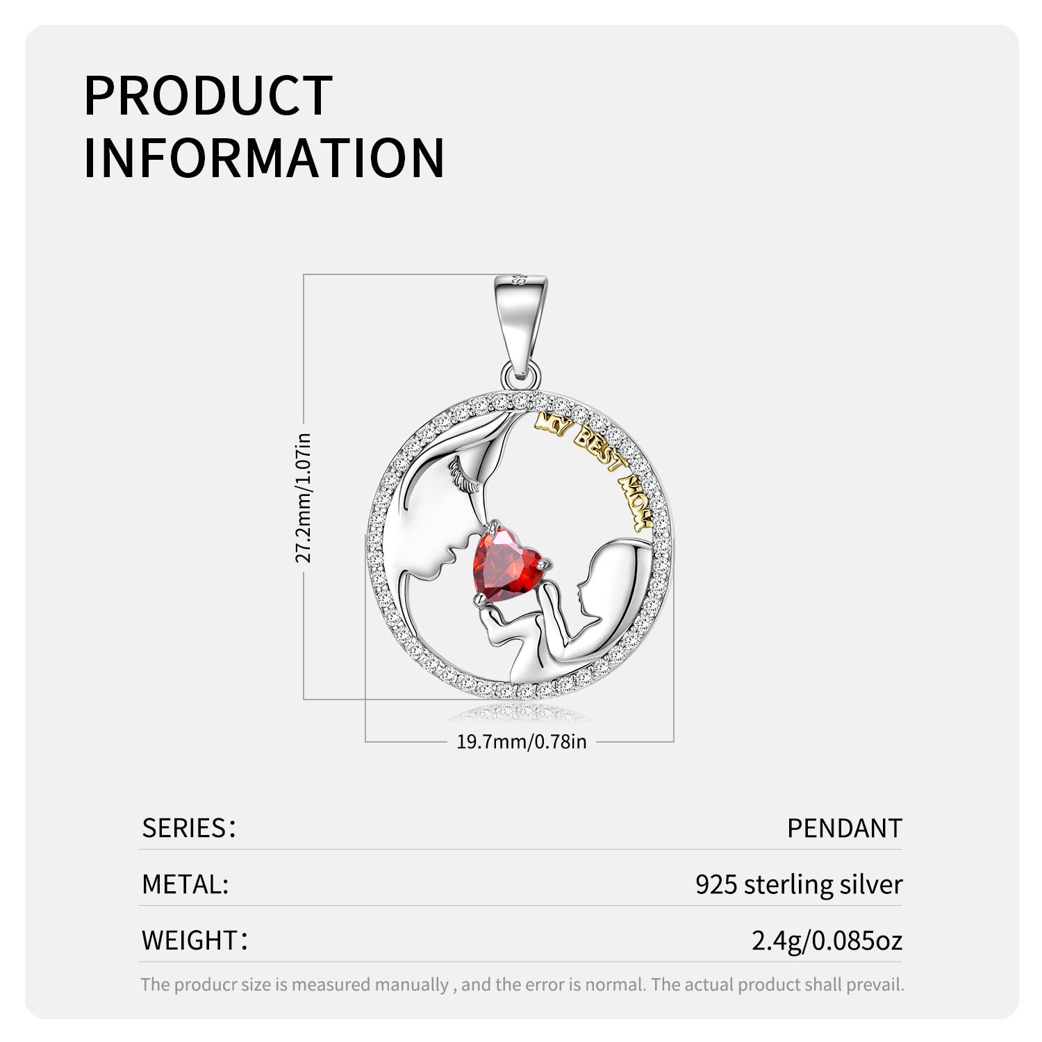 S925 Sterling Silver Mom&baby Necklace Mother's Day Series Ins Style Sweater Chain - 4 - https://x.com/titan_prim62775J