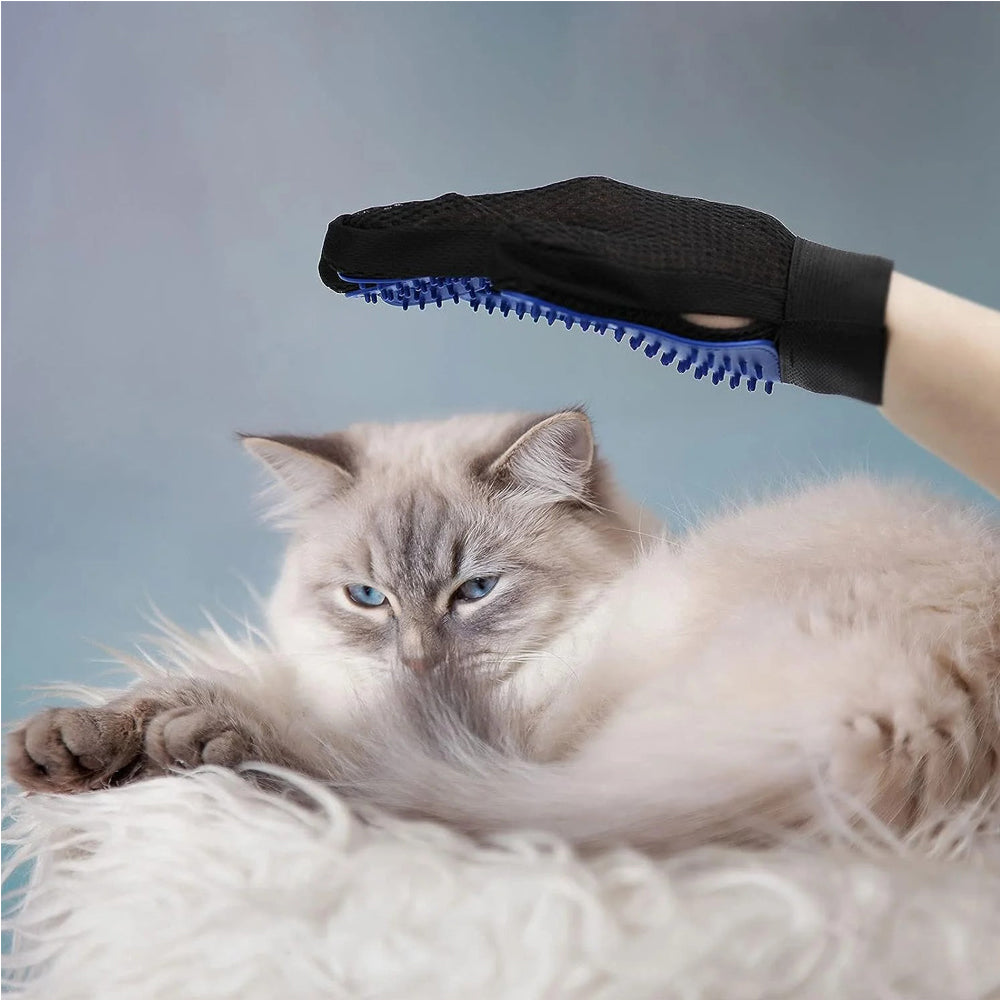 1 Pair Pet Grooming Cat Dog Rabbits Horse Gloves Pet Brush Glove Premium De - Shedding Glove - 5 - CJ