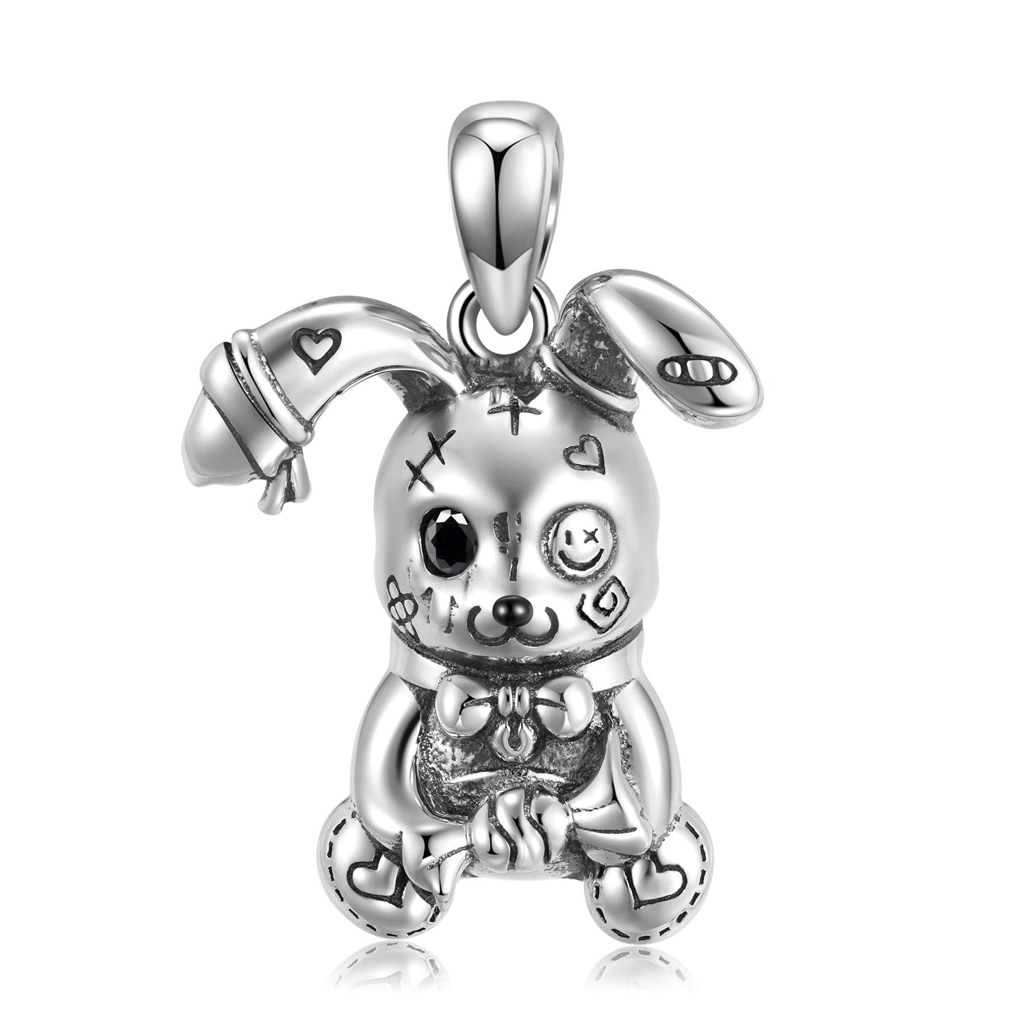 Creative Violence Doll Rabbit Pendant Necklace S925 Sterling Silver Sterling Silver Personality Unisex Wind Collar Chain - 4 - https://x.com/titan_prim62775J