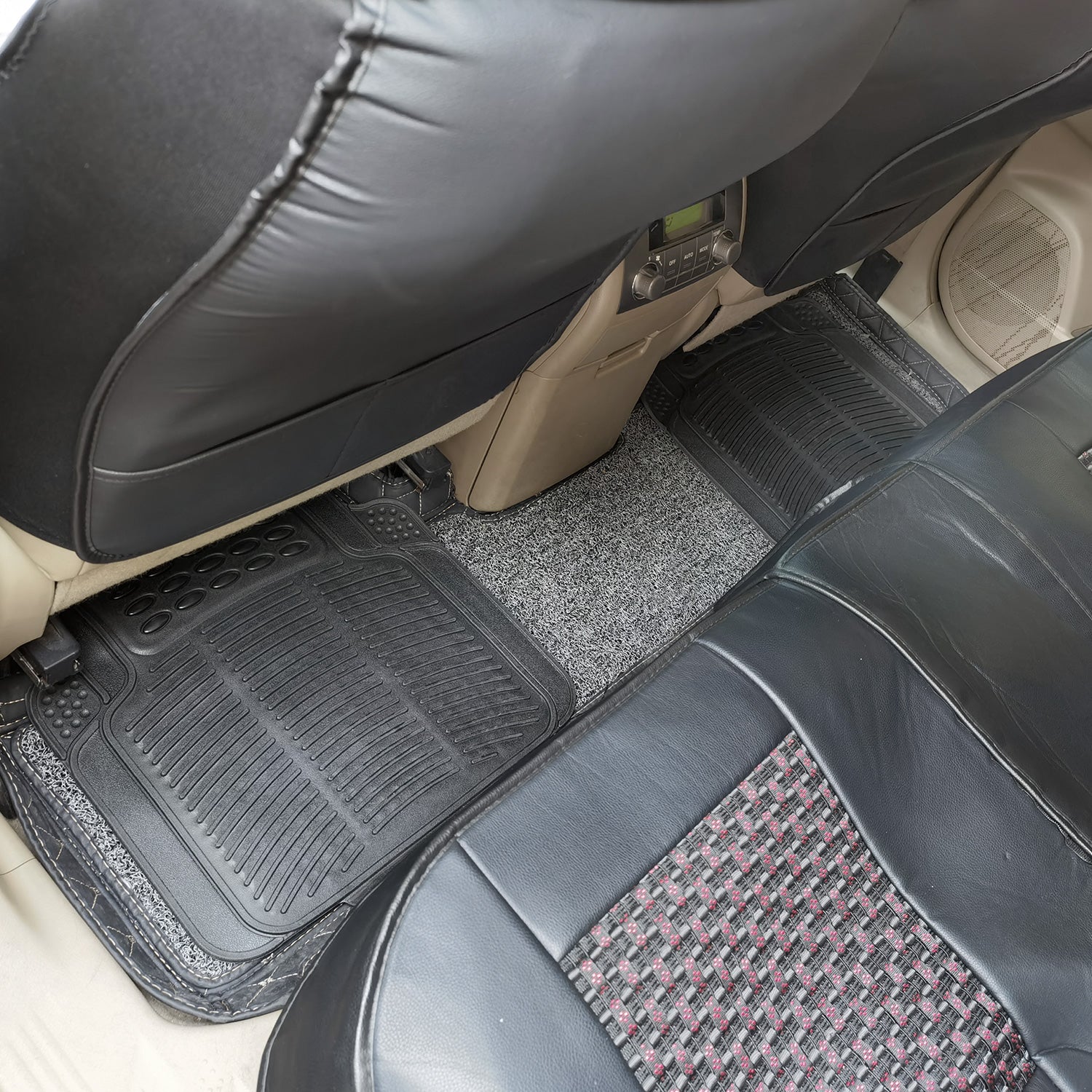 1Set Automotive Floor Mats With Front And Rear PVC Rubber Floor Mats Heavy Duty Drive Vehicle Car Mats With Trimmable Design Fit Most Cars SUVs Trucks - 5 - CJ
