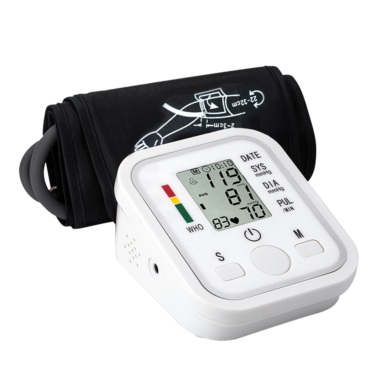 Automatic Upper Arm Blood Pressure Monitor Pulse Meter BP Machine Voice Talking - 5 - CJ
