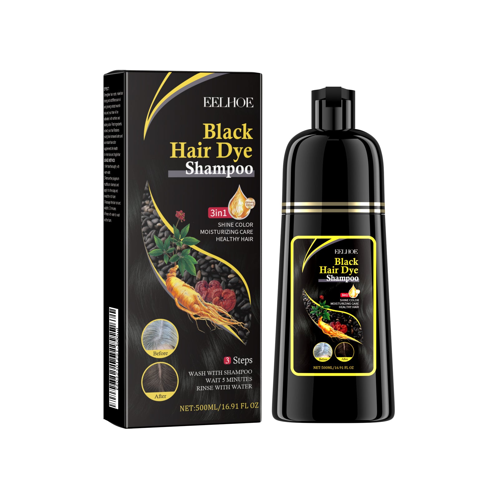 Removing Dandruff And Black Hair Shampoo Black - 5 - CJ