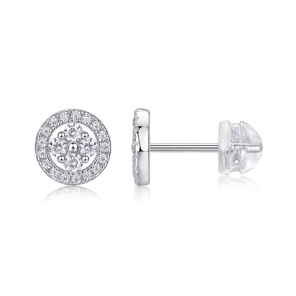 1Silver Osmanthus - Fashionable And Luxurious Diamond Jewelry Earrings Set With Moissanite S925 Sterling Silver And Platinum - plated Stud Earrings Prohibit TikTok sales - 5 - cjdropshipping