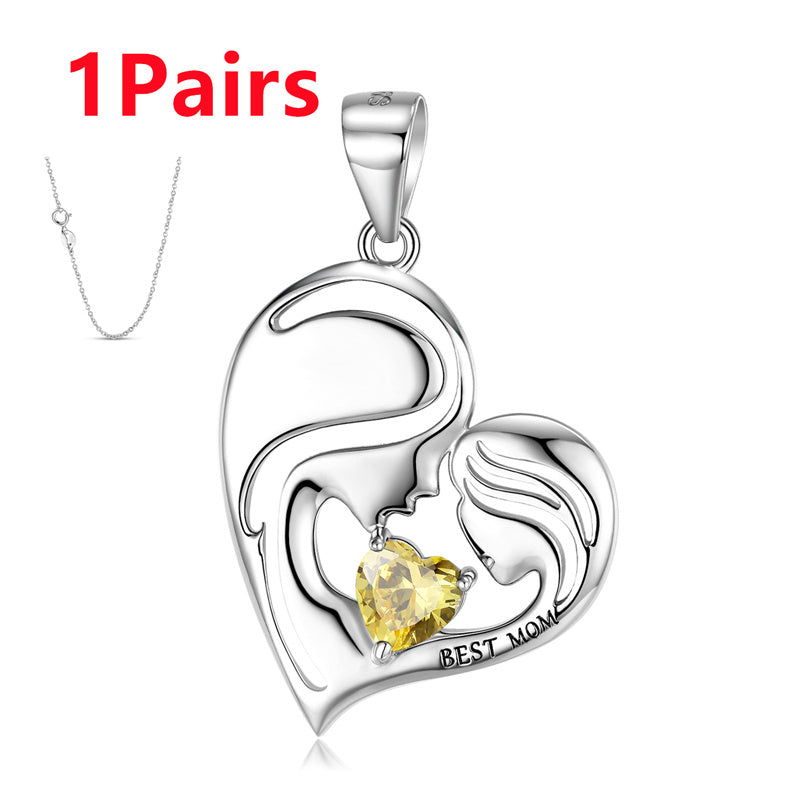 S925 Sterling Silver Best Mom Necklace Mother's Day Series Necklace - 4 - CJ