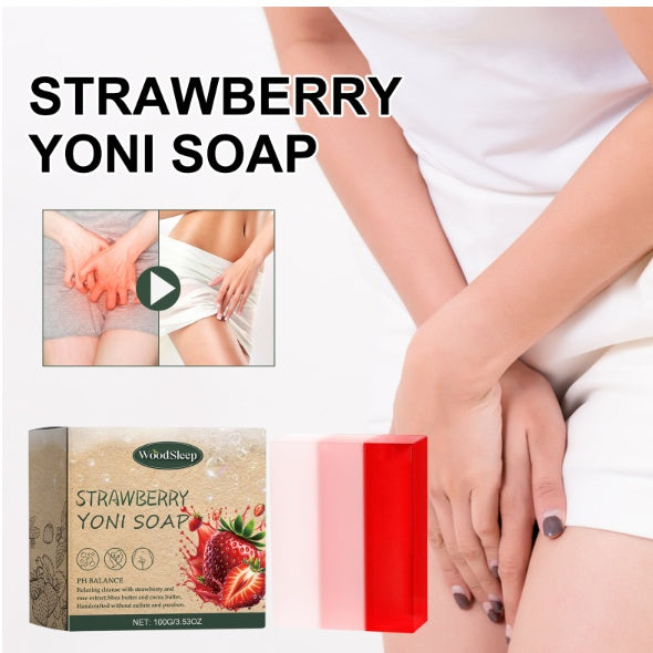 WoodSleep Strawberry Flavored Soap Gentle Cleansing, Itching, Deodorizing Body Care Soap For Women's Intimate Parts - 5 - CJ