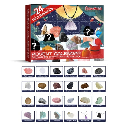 Dowmoo Christmas Advent Calendar Mineral Blind Box 24 - Box Christmas Gift Toy Mineral Blind Box - 5 - CJ