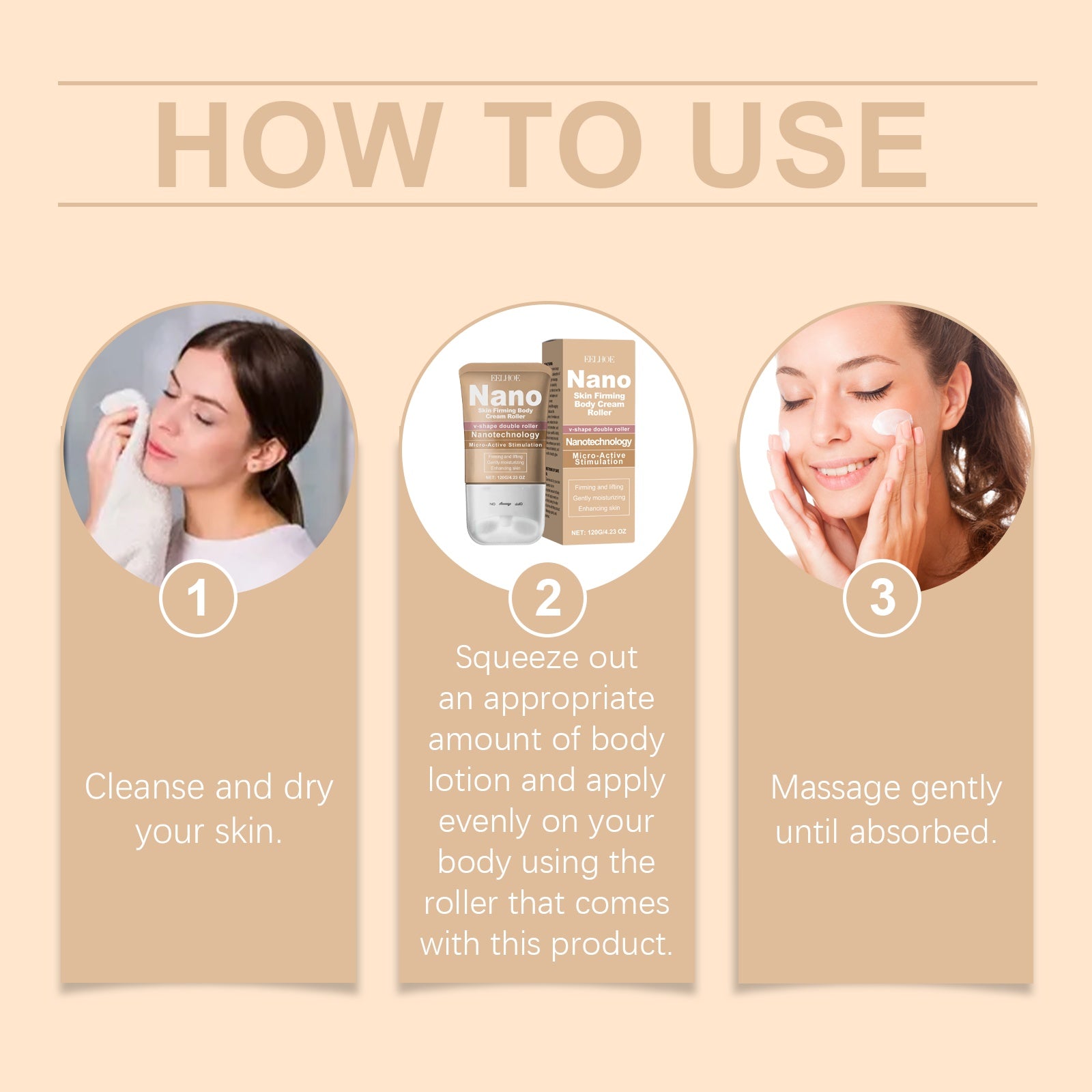 EELHOE Body Lotion Roller, Hydrating, Refreshing, Silky, Non - greasy, Gentle Moisturizing Lotion For Skin Care. - 5 - CJ