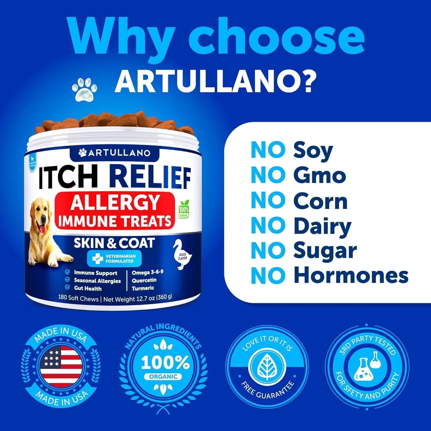 Do Not Sell On Amazon Dog Allergy Relief Chews Itching Skin Relief For Dogs Fish Oil 3 Seasonal Allergies Pills Skin & Coat Anti ItchHot Spots Treatment Canine Immune Health Supplement 180 Soft Treats - 5 - CJ