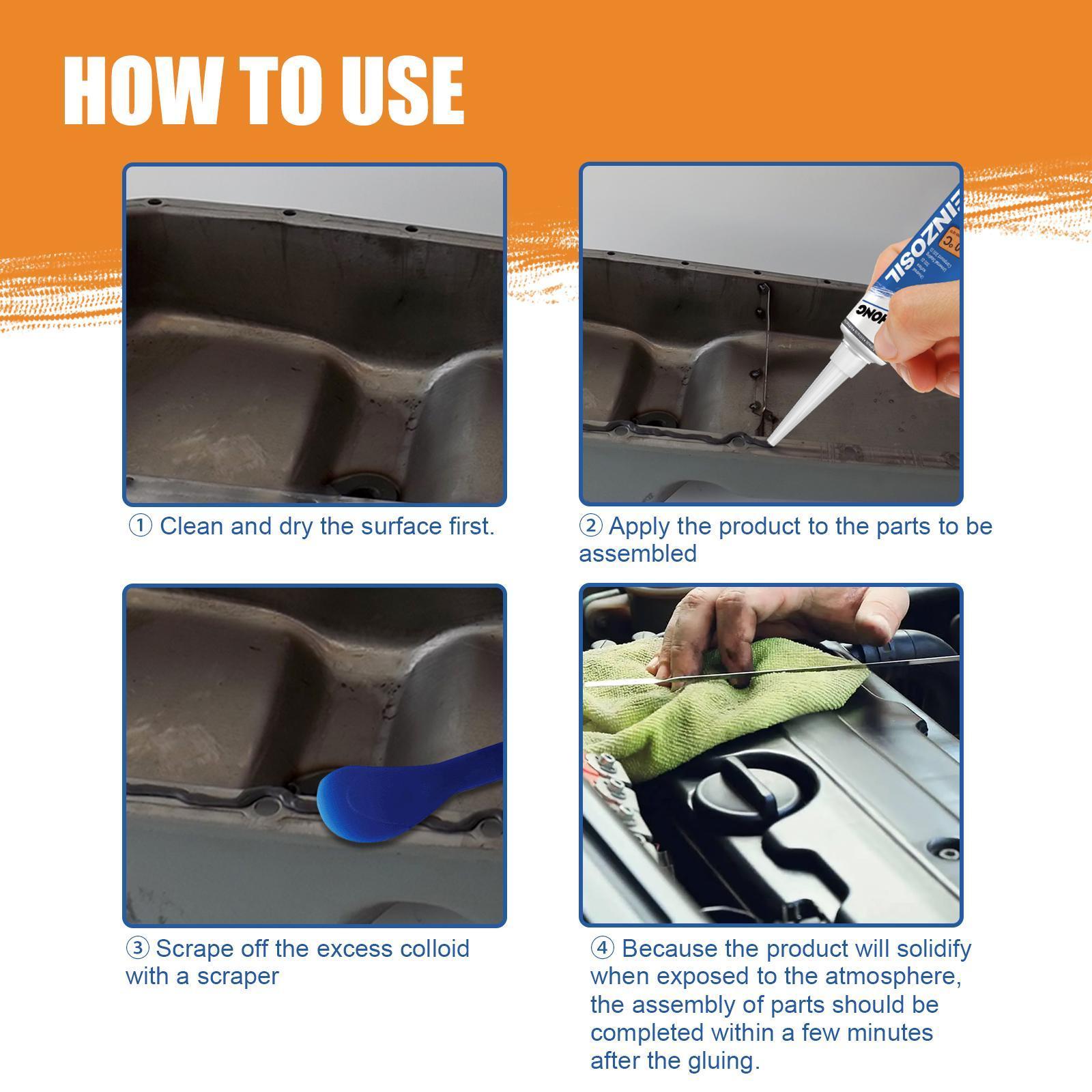 Leihong Engine Sealant, Automobile Metal Fuel Tank Oil Pan Cylinder Gasket Oil Resistant And High Temperature Resistant Automobile Maintenance Sealant - 5 - cjdropshipping