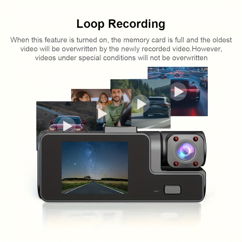 Driving Recorder HD 1080P Three - lens Parking Monitoring With Reversing Image - 5 - CJ