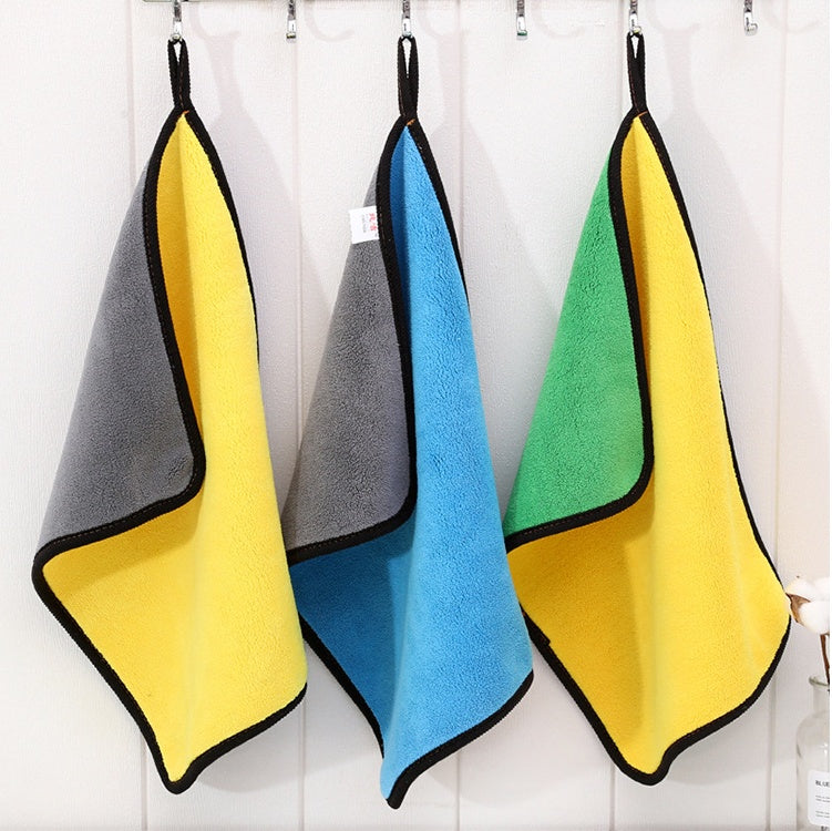Two - color Couble - sided Car Dual - use Cleaning Car Wash Towel - 0 - CJ - 3pc 30x40cm - CJQCWBQT00017 - 3pc 30x40cm