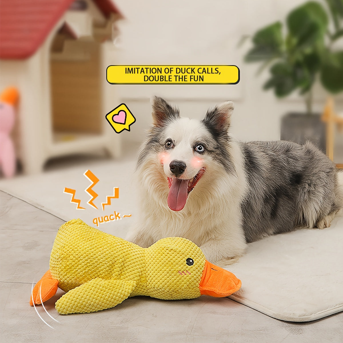 Best Pet Supplies Dog Toys For Small Medium And Large Breeds Cute No - Stuffed And Stuffed Duck With Soft Squeaky Fun For Indoor Puppies And Premium Puppies Plush No Mess Chewing And Playing - 4 - CJ