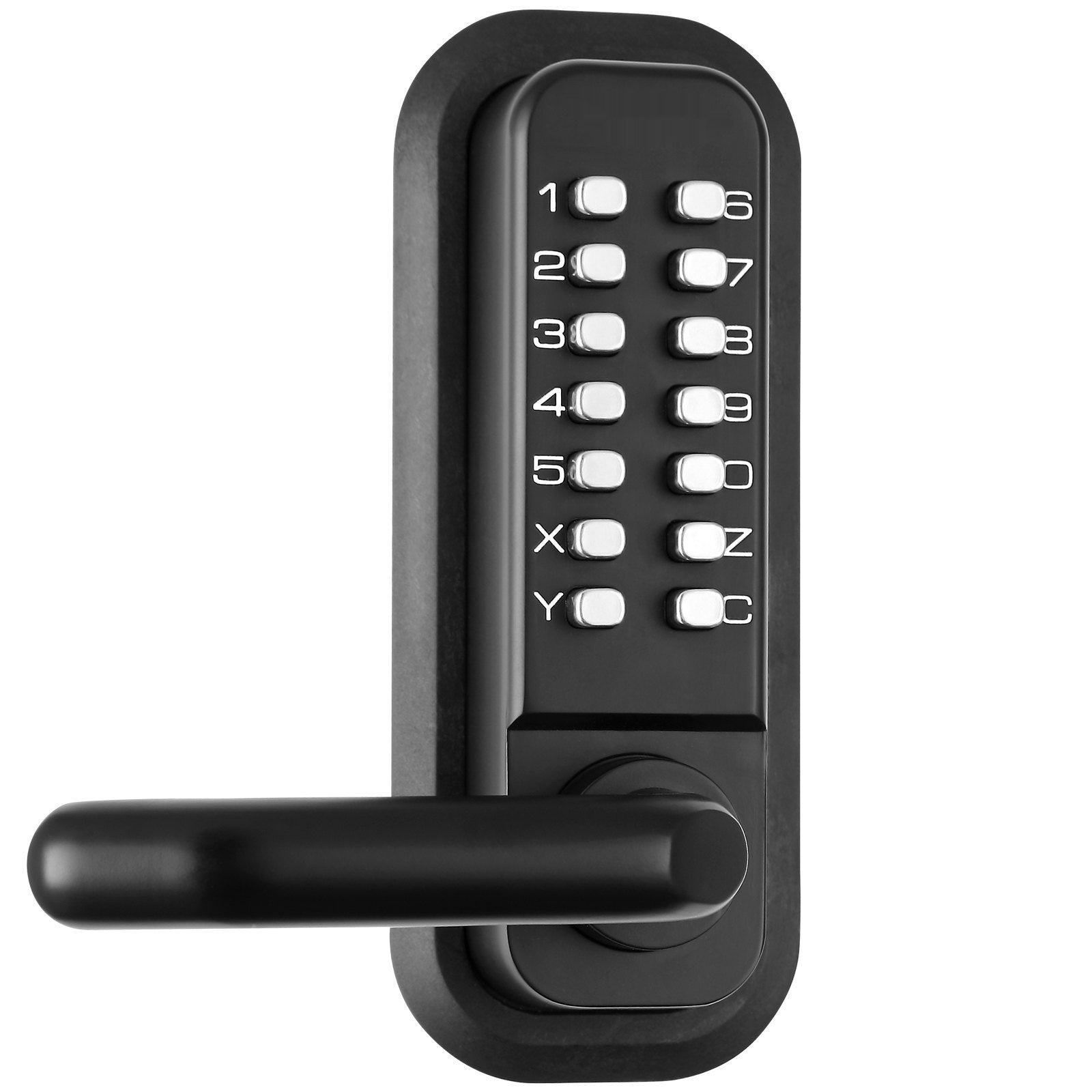 Mechanical Keyless Entry Door Lock, 14 Digit Keypad, Double - sided Embedded Outdoor Gate Door Locks Set With Keypad And Handle, Water - proof Zinc Alloy, Easy To Install, For Garden, Yard, Garage - 5 - CJ