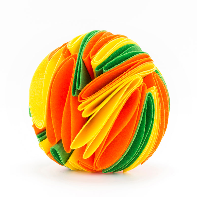 Foldable Dog Snuffle Ball Dog Training Toys Increase IQ Pet Cat Training Games Feeding Intelligence Toy - 4 - CJ - L - Yellow orange green - CJGY1452446 - L - Yellow orange green