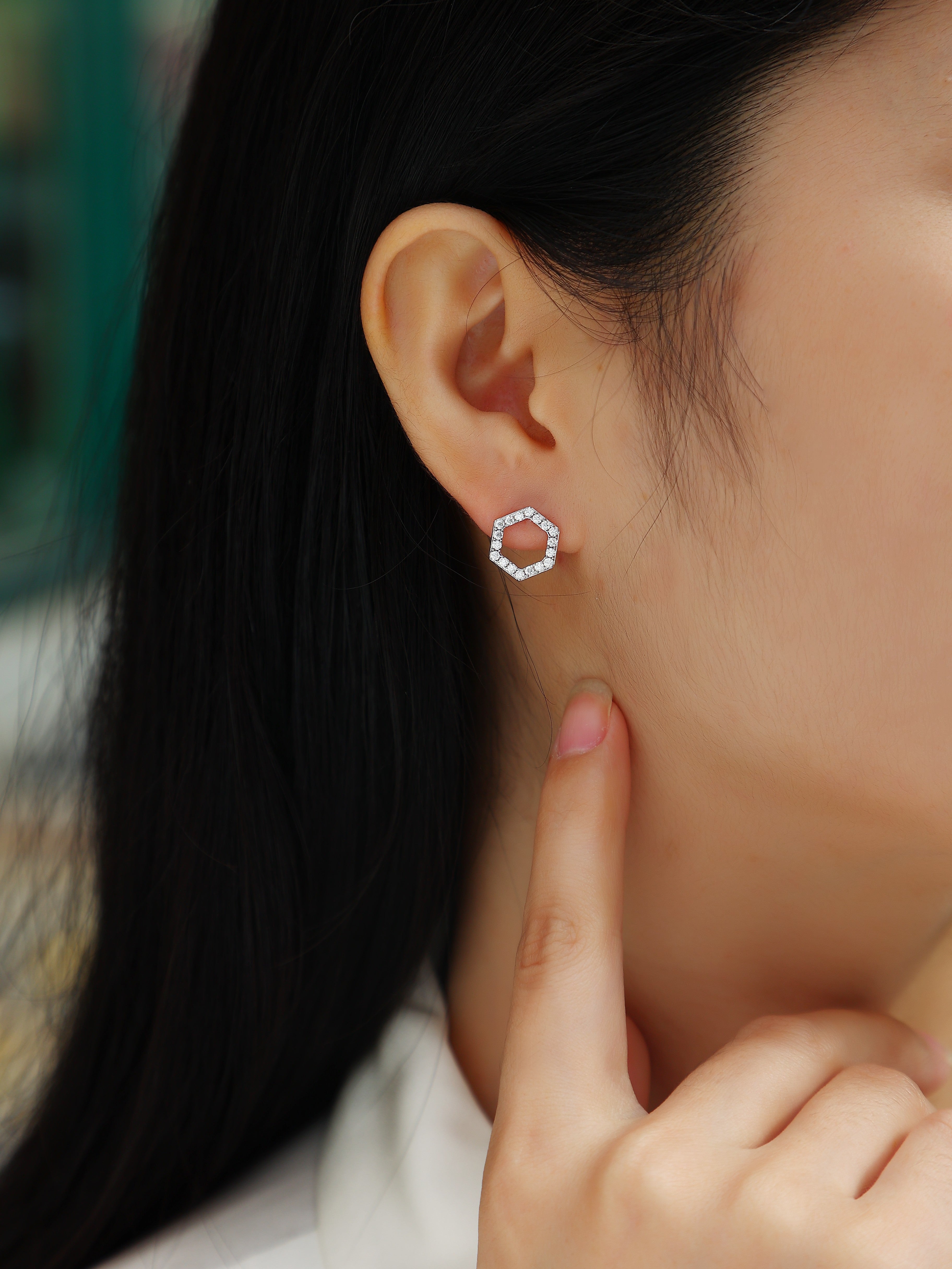 1Empowering The Future - Fashionable, Trendy And Affordable Jewelry With Moissanite S925 Sterling Silver And Platinum - plated Stud Earrings Prohibit TikTok sales - 5 - cjdropshipping