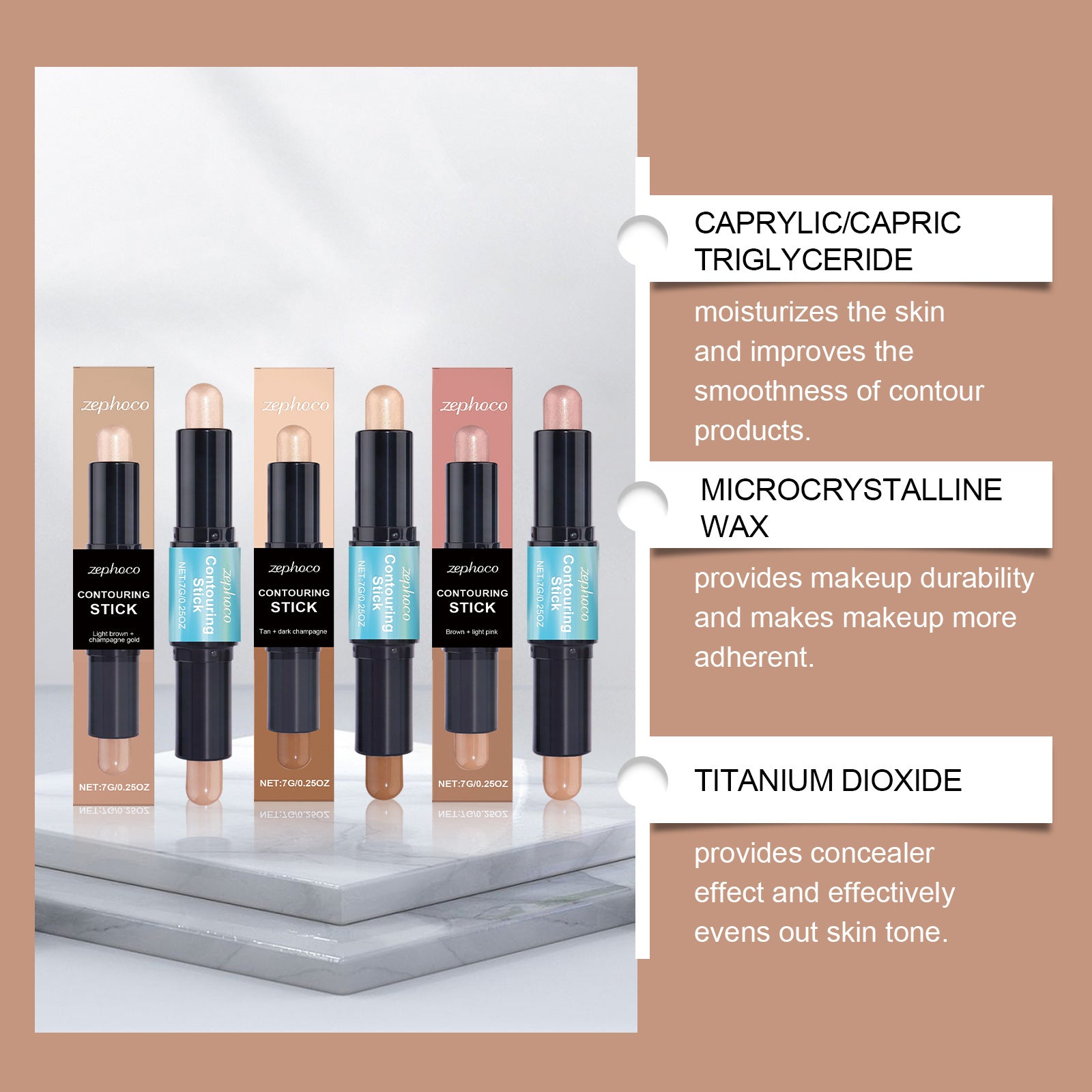 2 - in - 1 Facial Highlight Contour Stick Daily - 0 - CJ