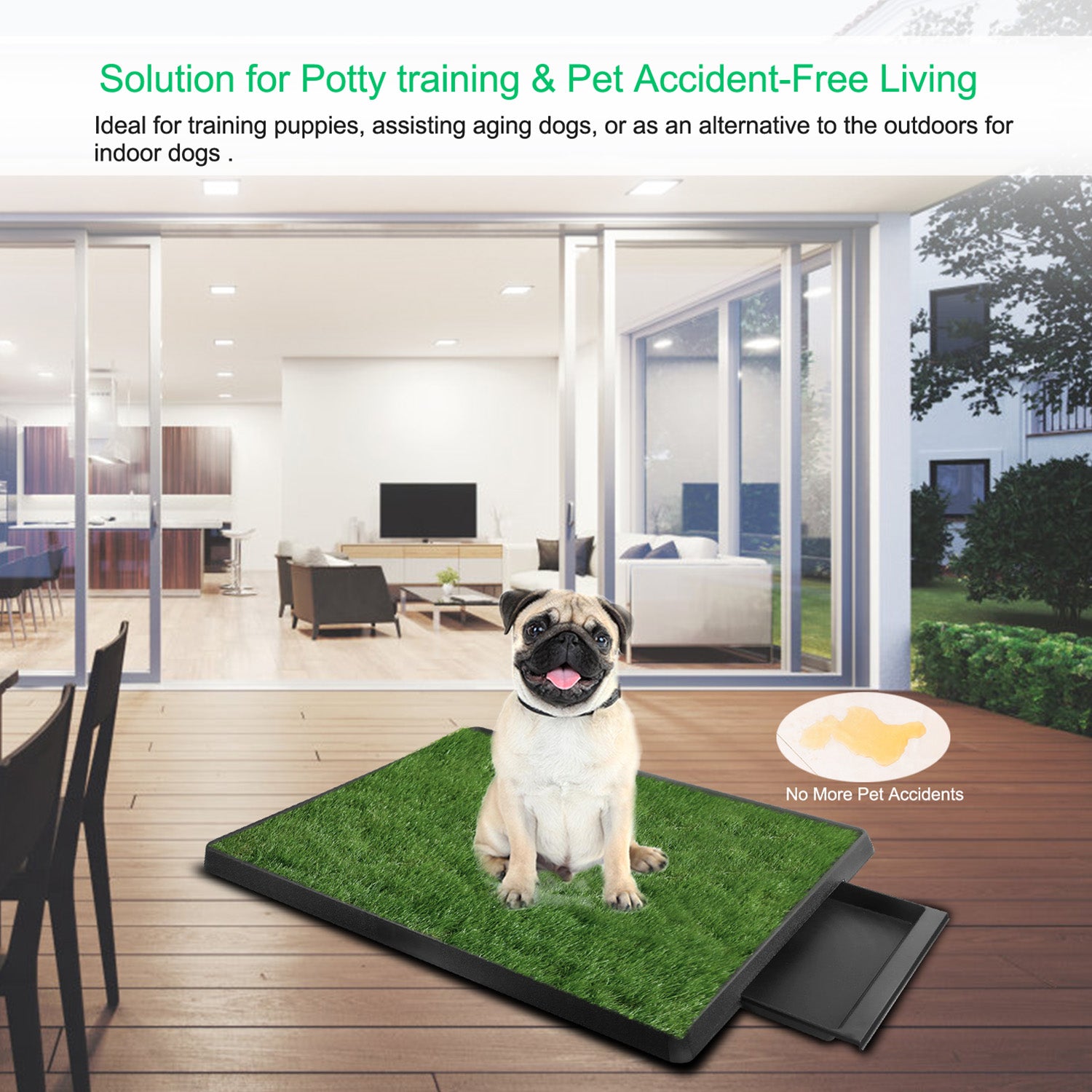 1Pc Dog Potty Training Artificial Grass Pad Pet Cat Toilet Trainer Mat Puppy Loo Tray Turf For Small Medium Dogs Indoor Outdoor Use - 5 - CJ
