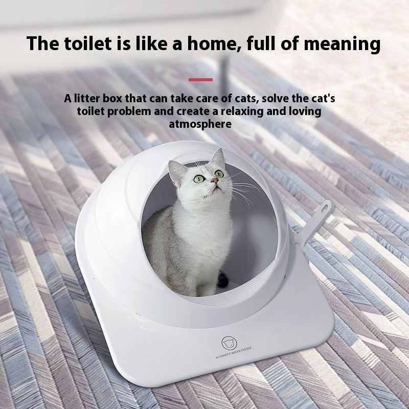 Litter Box Large Fully Enclosed Cat Litter Basin Deodorant - 0 - CJ
