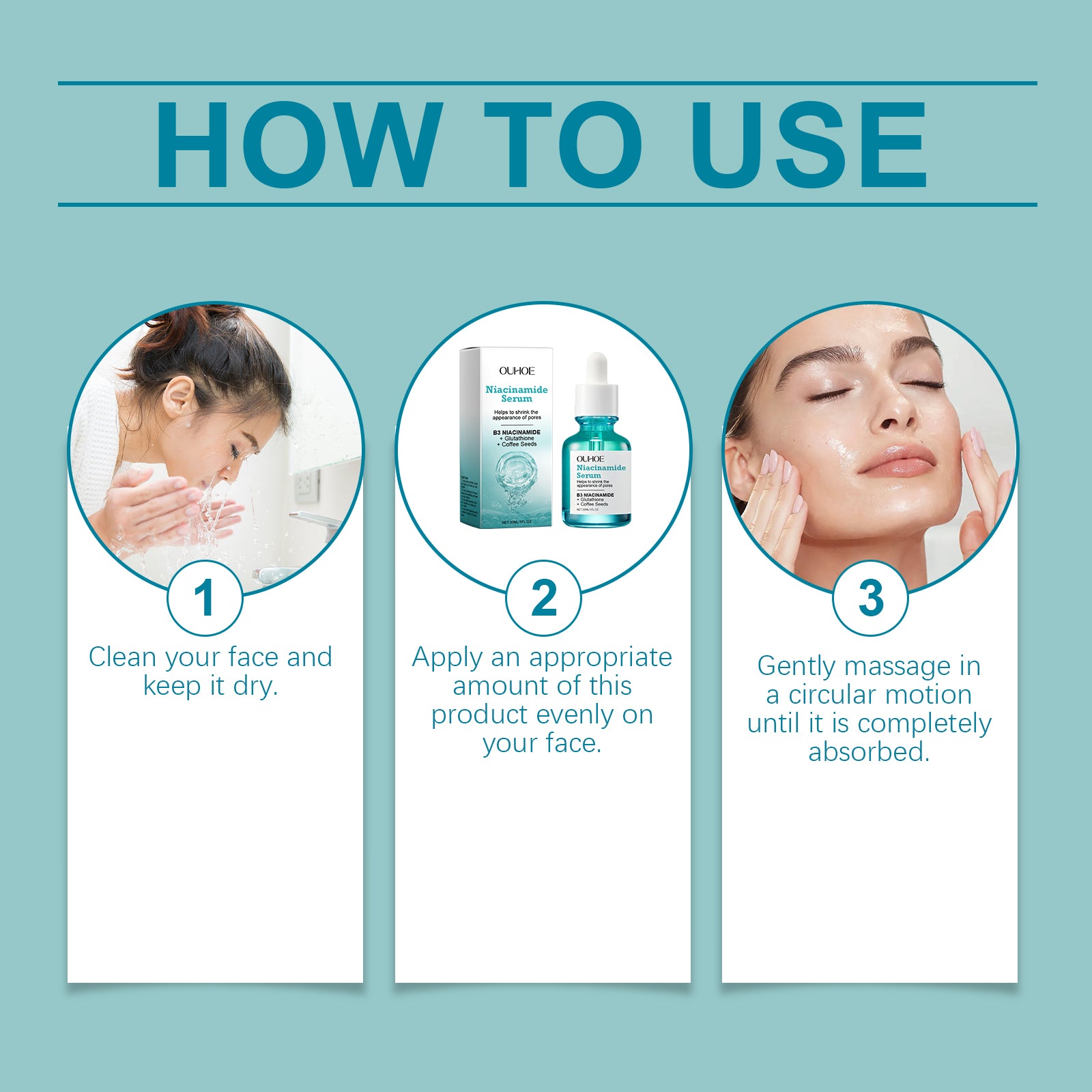 OUHOE Nicotinamide Brightening Serum, Gently Nourishing, Hydrating And Brightening Facial Skin Moisturizing And Skincare Essence - 5 - CJ