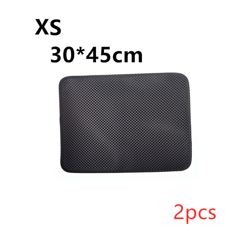 Double Layer Litter Cat Bed Pads Pet Cat Litter Mat Trapping Pets Litter Box Mat Pet Product Bed For Cats House Clean Mat - 0 - CJ - XS2PC - Black - CJJJCWMY00030 - XS2PC - Black