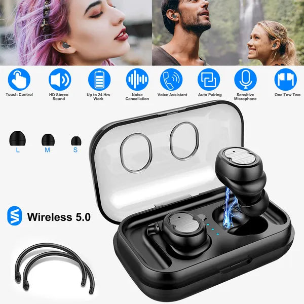 TWS Wireless 5.0 Earbuds IPX4 Touch In - Ear Stereo Earphone Noise Canceling Earpieces 32.8 Ft Transmission Range - 5 - CJ