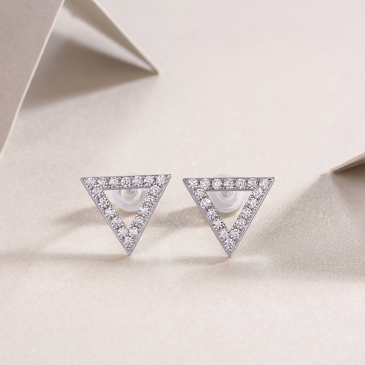 1Unique - Set With Moissanite S925 Sterling Silver And Platinum - plated Stud Earrings, Fashionable, Trendy And Affordable Jewelry Prohibit Tk Sales - 5 - cjdropshipping