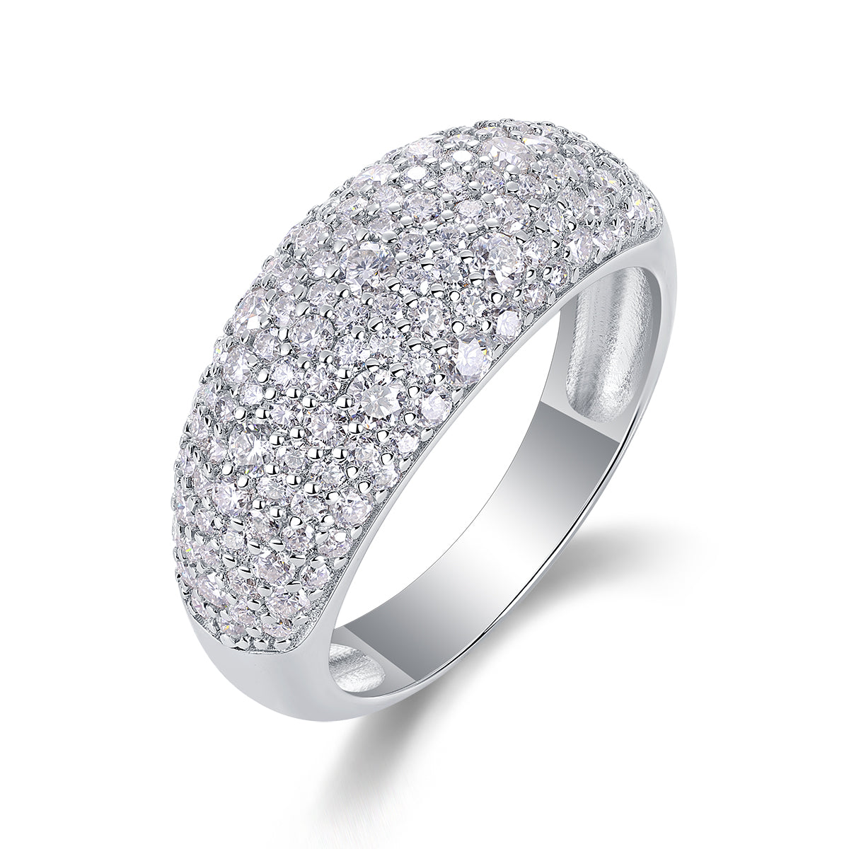 1Moonlit Night Stars - A Fashionable Diamond Jewelry Piece Set With Moissanite S925 Sterling Silver And Platinum Diamond Ring Prohibit TikTok sales - 5 - CJ
