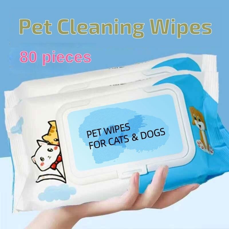 Dog Cat Pet Wet Wipes For Paws And Butt, EarsEyes Plant - based Pet Wipes, Unscented DogWipes, Cleaning Deodorizing, Paw Wipes ForDogs Cats Pets - 5 - CJ
