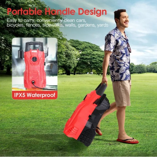 Electric High Pressure Washer 3000PSI Max 2.6GPM Powerful Car Washer Pressure Cleaner With Adjustable Spray Nozzle Soap Dispenser IPX5 Waterproof For Patio Garden Driveway - 5 - cjdropshipping