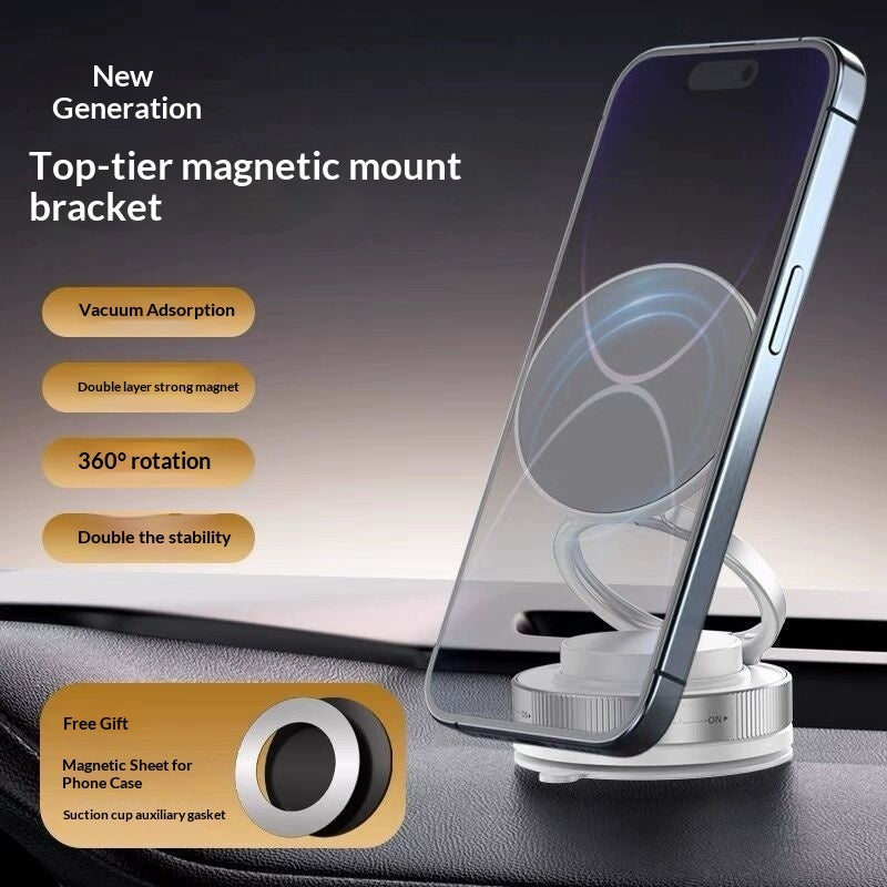 Magnetic Car Navigation Phone Holder Vacuum Sucker - 0 - CJ - K005 White - CJYD243680707GT